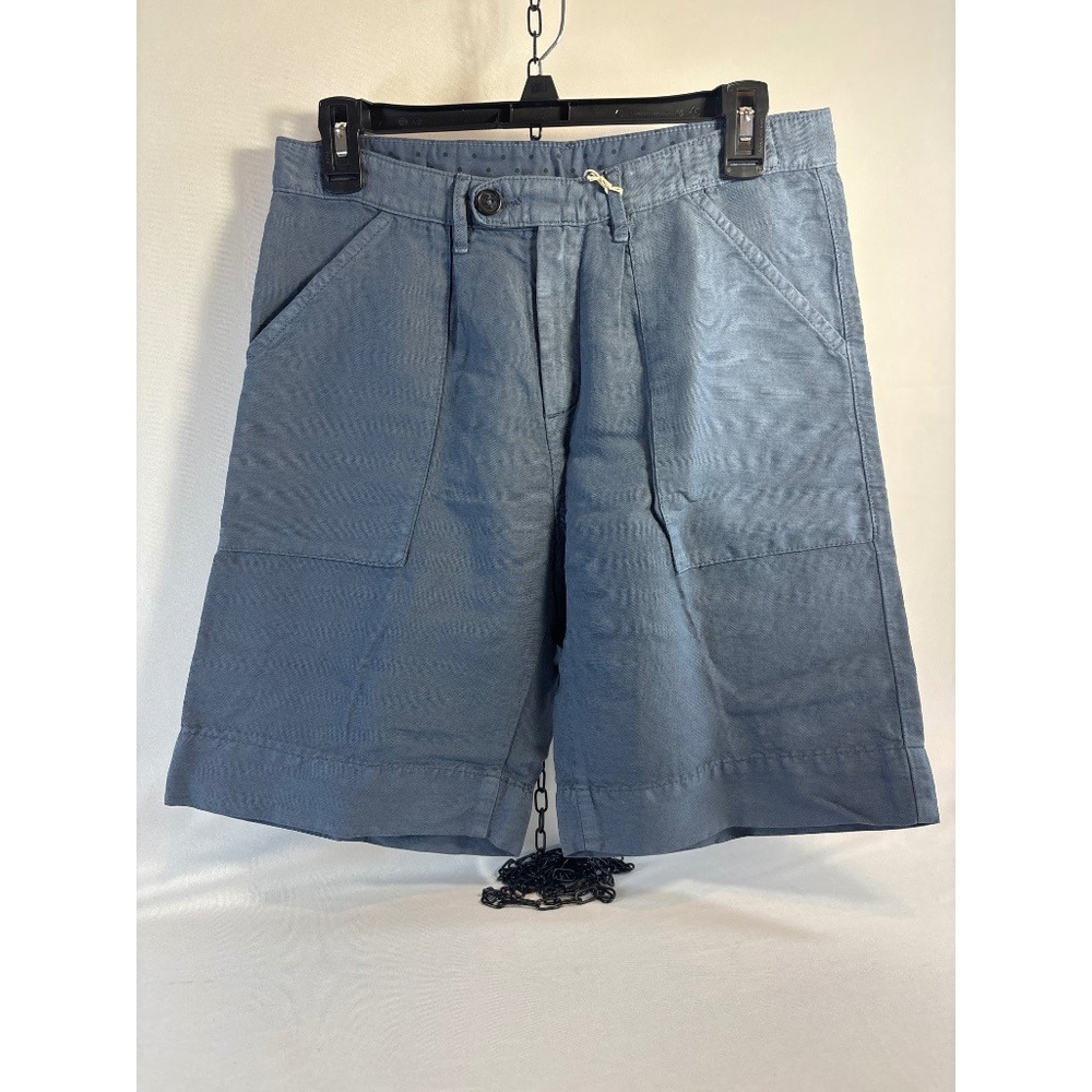 Massimo Alba Watercolor Linen Blend Cornflower Blue Size 46 Shorts NWT
